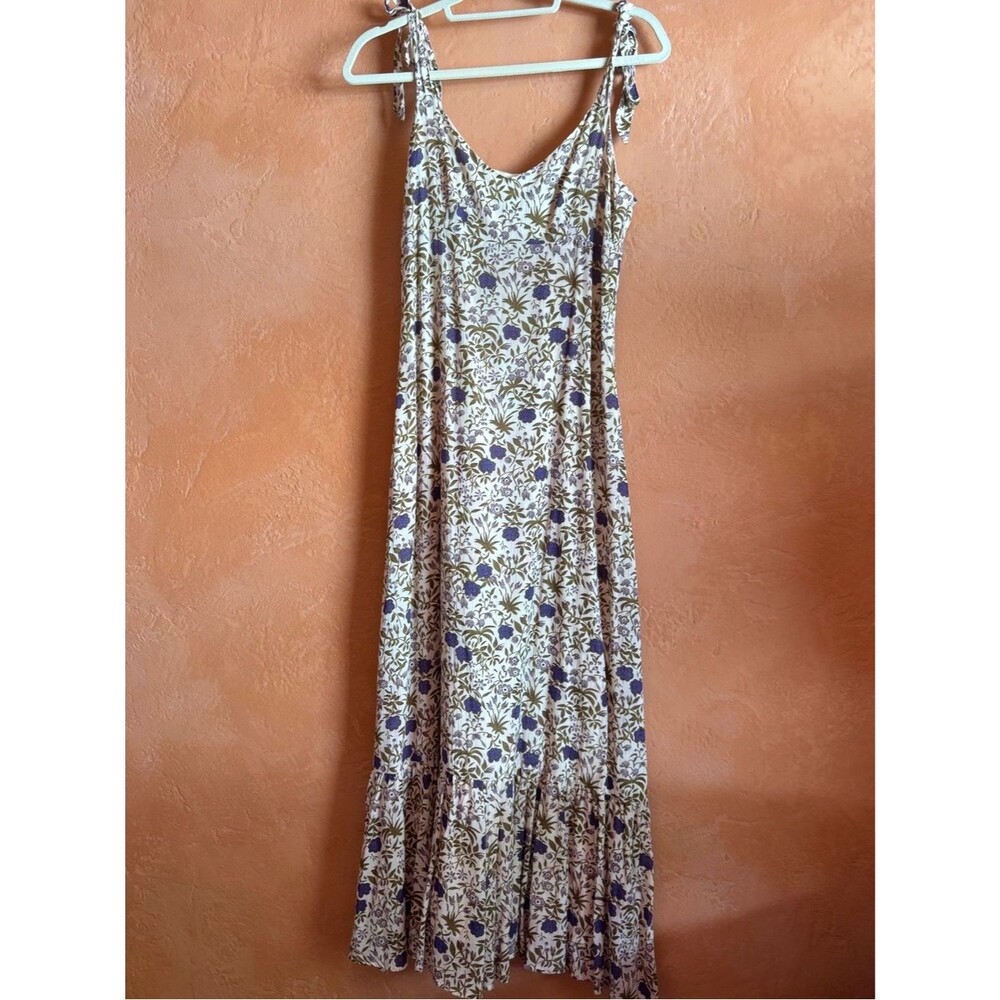 Odille Anthropologie Floral Tie Strap Boho Dress Size 4